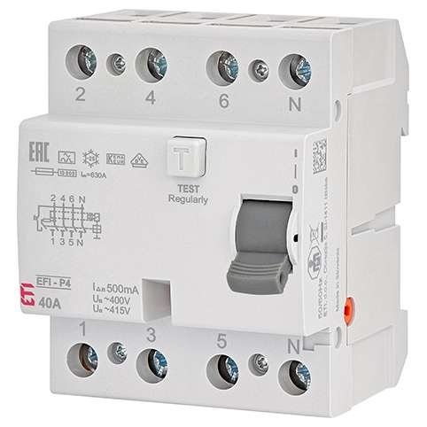 protectie diferentiala rccb eti efi p4 tip a 40 05