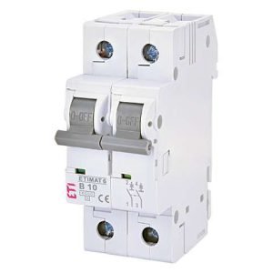 Siguranta automata MCB ETI ETIMAT6 2P B10 6kA