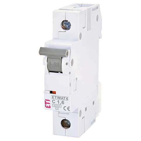 Siguranta automata MCB ETI ETIMAT6 1P C1,6 6kA