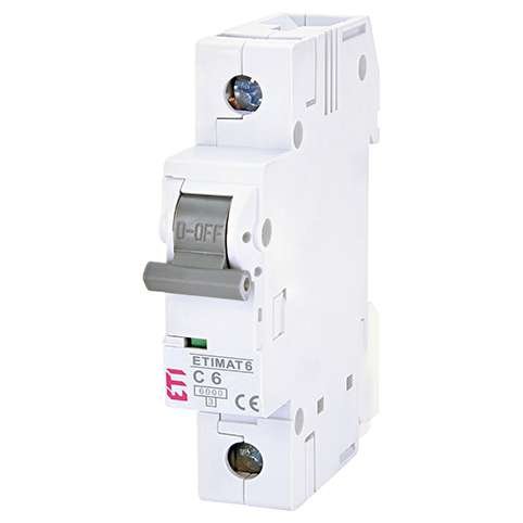 Siguranta automata MCB ETI ETIMAT6 1P C6 6kA