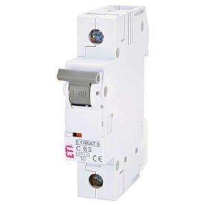 Siguranta automata MCB ETI ETIMAT6 1P C63 6kA