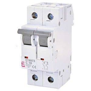Siguranta automata MCB ETI ETIMAT6 2P C16 6kA