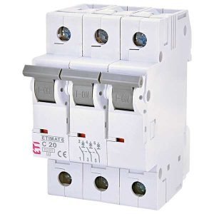Siguranta automata MCB ETI ETIMAT 6 3P C20 6kA