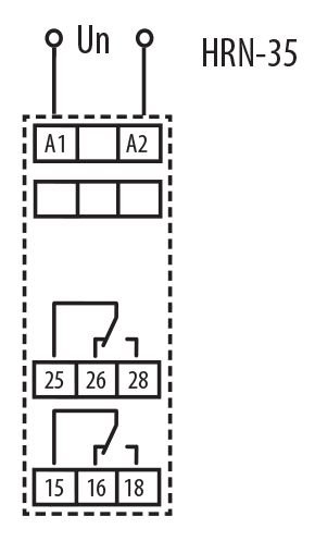 releu monitorizare faza - ETI HRN-35 - schema