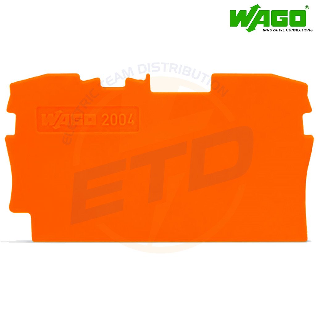 Capac si placa intermediara clema sir WAGO 2004-1292 Portocaliu