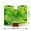Clema sir Wago de trecere cu 2 conductori; 35mmp, verde_galben 285-137 (2)
