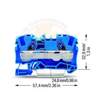 Clema sir Wago de trecere cu 2 conductori; 6mmp, albastru, TOPJOB: 2006-1204