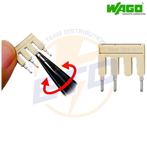 Jumper cu 2 pini 1-2 WAGO 2002-402 Gri - Versatilitate in conectare Jumper cu 2 pini 1-2 WAGO 2002-402 Gri - Versatilitate in conectare