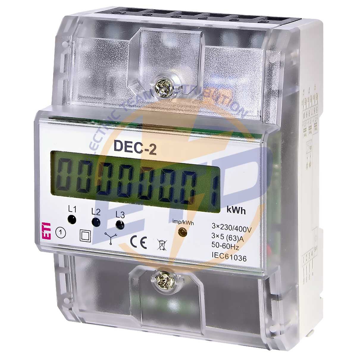 Contor electric trifazat ETI DEC-2