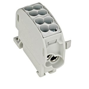 Clemă de derivaţie Cu-Al, 25mmp, 1p. izolată-gri