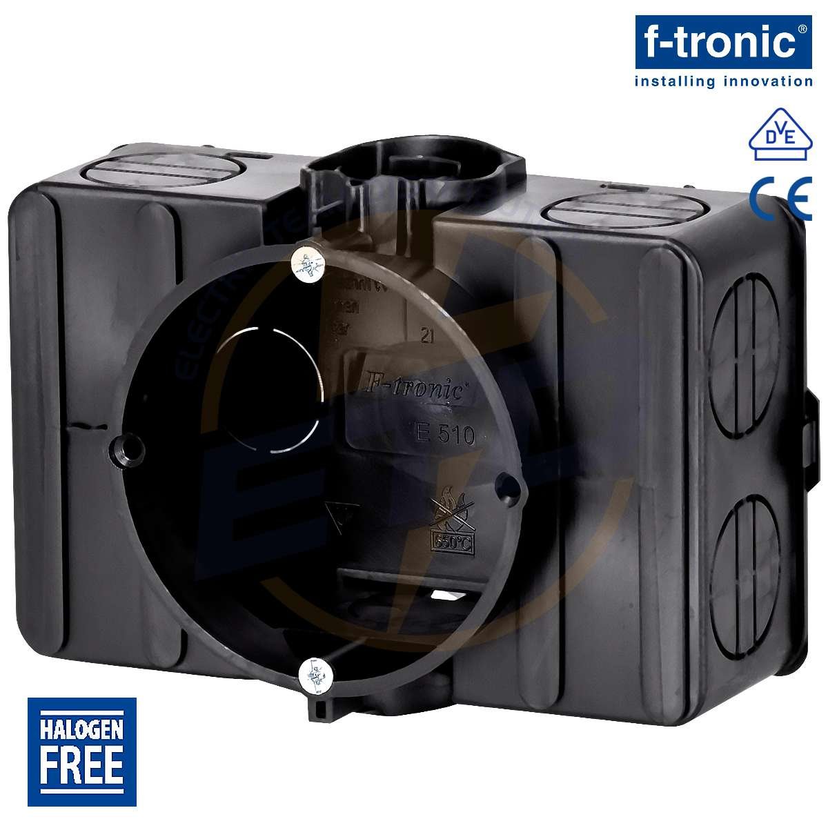 Doza ingropata, cu spatii laterale, Fara halogeni, F-TRONIC E510