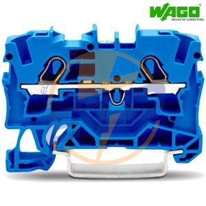 Clema sir de trecere cu 2 conductori 4 mmp push-in WAGO 2004-1204 Albastra