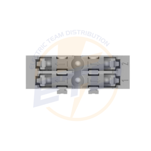 Suport de montaj, 2 cai, pt conector in linie cu parghie, pentru montare cu surub, gri