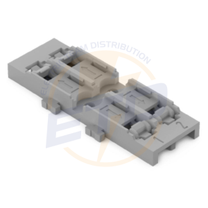 Suport de montaj, 2 cai, pt conector in linie cu parghie, pentru montare cu surub, gri