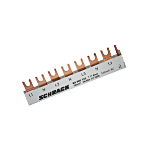 Busbar furca 1N/2N/3N, 4 poli, 10mm², 1m