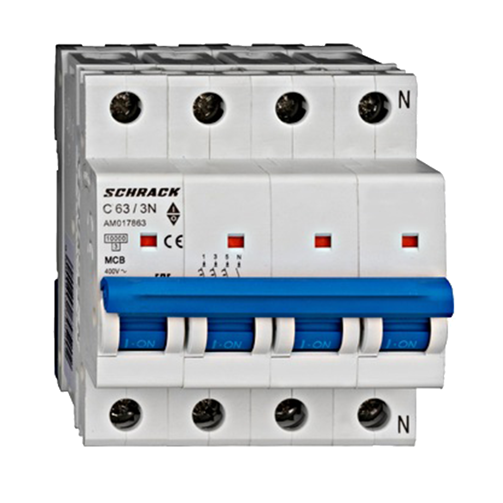 Intreruptor automat AMPARO 10kA, C 63A, 3+N