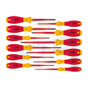 Set șurubelnițe cu cap subțire pentru electricieni WIHA SoftFinish VDE, 12 piese