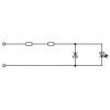 Priza pe sina DIN cu indicator de stare Led cu clema dubla push-in Wago 709-582, galbena 4 Priza pe sina DIN cu indicator de stare Led cu clema dubla push-in Wago 709-582, galbena 4