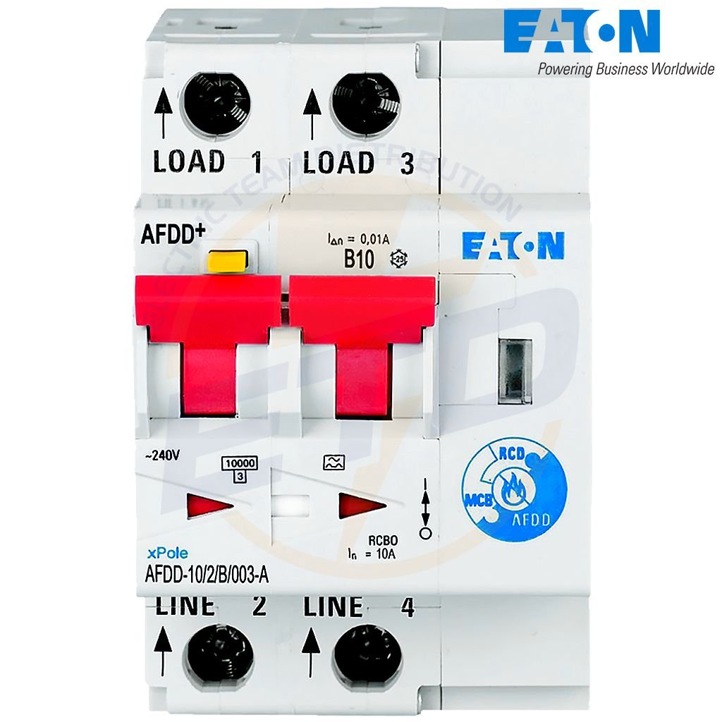 AFDD Plus B10 Tip A 10mA 10kA EATON AFDD-10-2-B-001-A