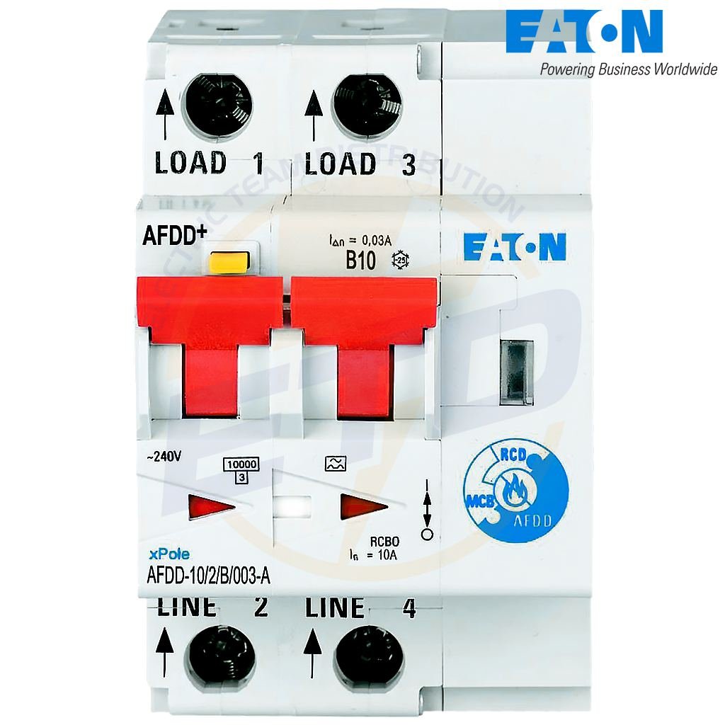 AFDD Plus B10 Tip A 30mA 10kA EATON AFDD-10-2-B-001-A