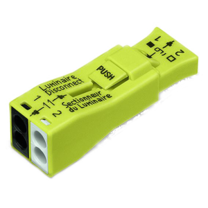 Conector pt deconectare corp iluminat 2 poli 4,00 mm² galben
