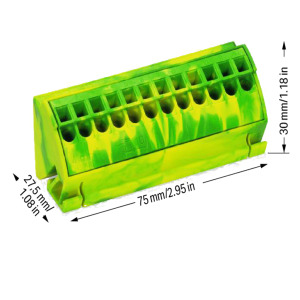 Bloc terminal 4mmp WAGO galben-verde 812-100
