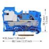 Clema sir cu deconectare Nul cu 1 conductor 6 mmp Albastra WAGO 2006-7114 2