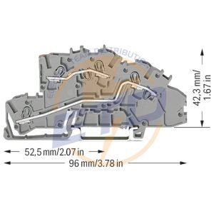 Clema sir multietajata cu 3 etaje 2,5mmp N-L Gri WAGO 2003-7649 2