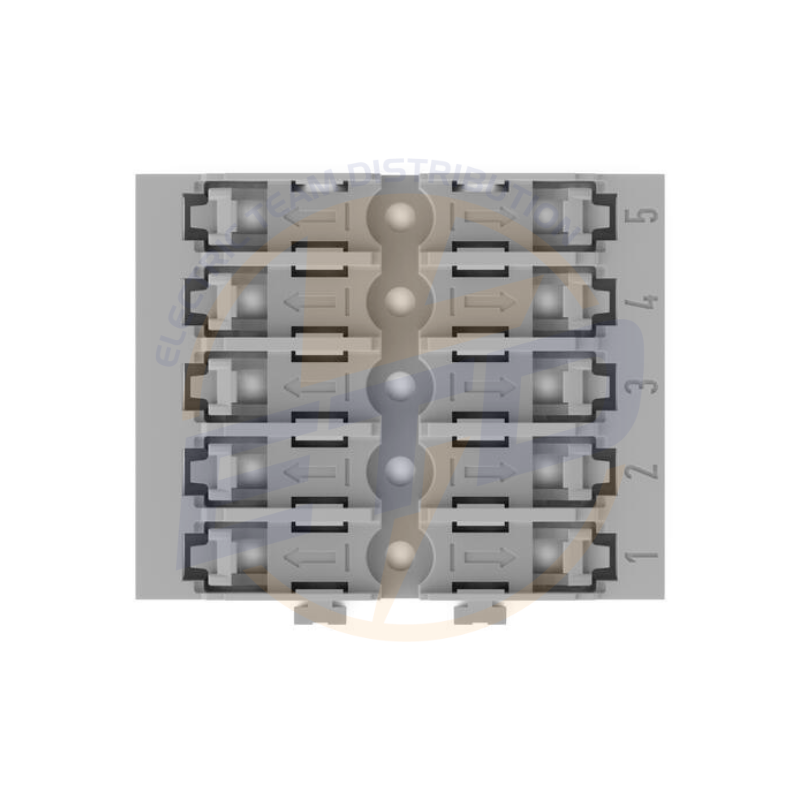 Suport de montare; 5 cai; pt conector in linie cu parghie; pentru montare cu surub; gri (2)