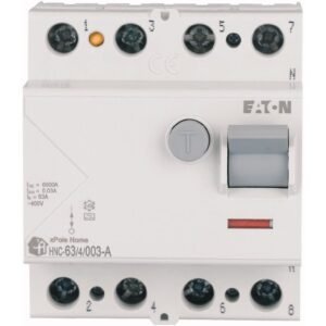 Siguranta automata cu protectie diferentiala 4P 63A 30mA 6kA HNC-63/4/003-A 194689 - Eaton