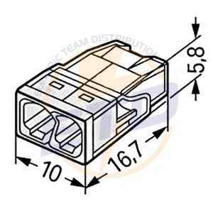 Conector WAGO 2273-202 2 poli PUSH-WIRE