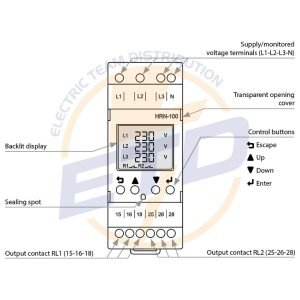 Releu protectie tensiune trifazat ETI HRN-100 - Prezentare