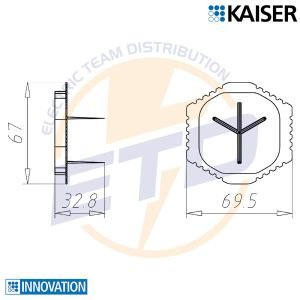 Capac doza Kaiser UP 1181-65 - dimensiuni