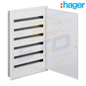 Tablou electric metalic incastrat 216 module HAGER 6x36 usa metalica