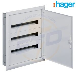 Tablou electric metalic incastrat 72 module HAGER 3x24 usa metalica