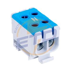 Clemă de derivaţie, fixare pe şină, albastră (Înălțime: 51 mm , Lățime: 31,1 mm, Adâncime: 43,7 mm)