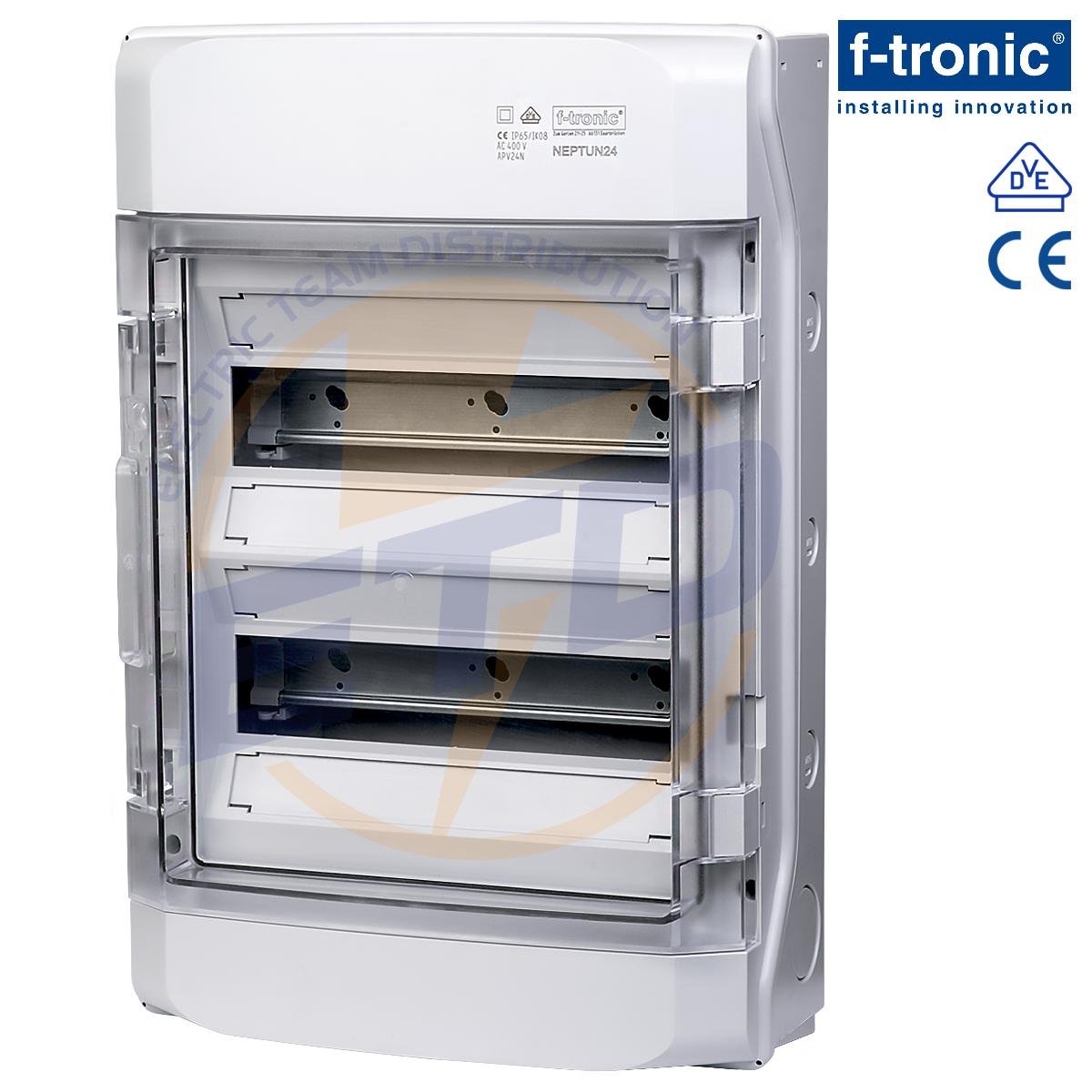 Tablou electric exterior izolat IP65, 24 module, F-Tronic Neptun 24