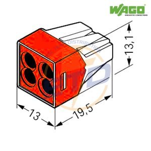 WAGO 773-104, 4 conductori masivi monofilari max 2.5 mmp