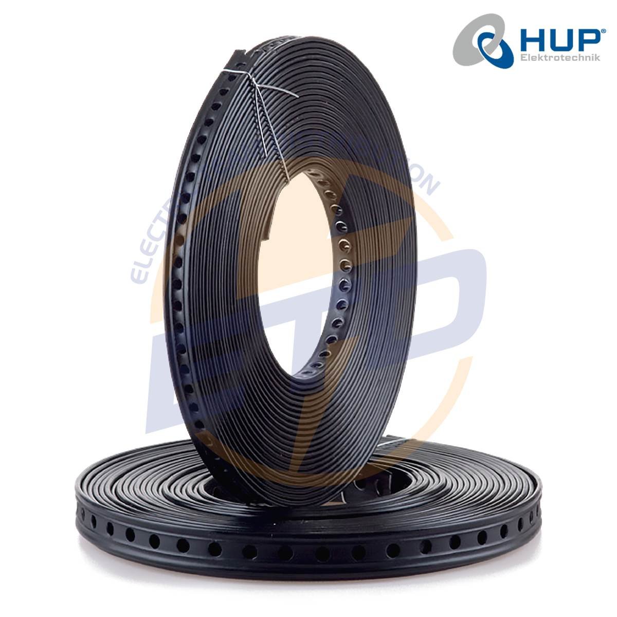 Banda metalica perforata izolata cu PLASTIC 14mm x 10m