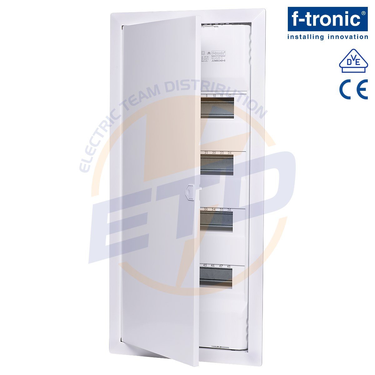 Tablou electric incastrat 48 module F-Tronic Jumbo 48+8