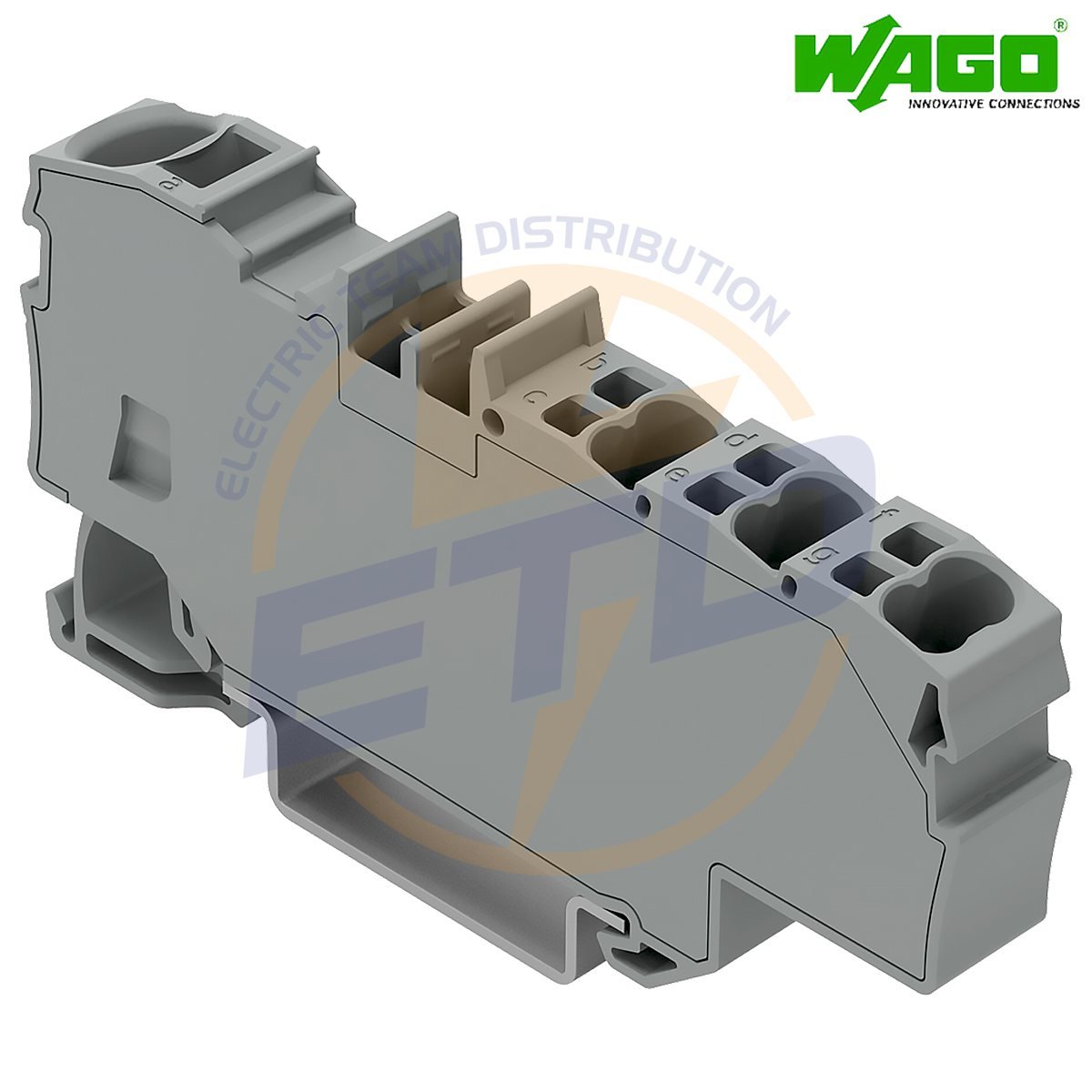 Clema sir derivatie 1x6 mmp, 6x1,5 mmp WAGO 2006-8031 Gri