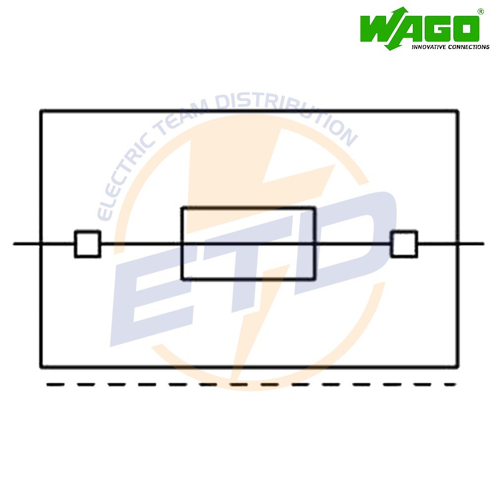 Clema sir port fuzibil cu 2 conductori 2,5 mmp WAGO 2202-1611 - schema
