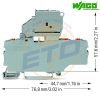 Clema sir port fuzibil cu 3 conductori 2,5 mmp WAGO 2202-1711