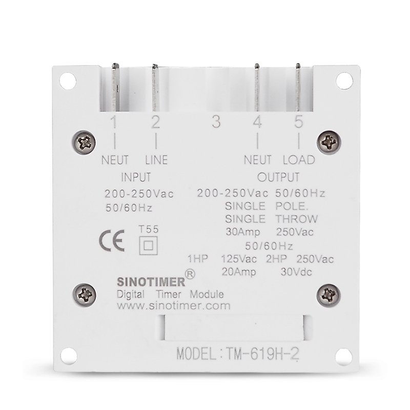 Releu temporizat programabil monofazic 230V 30A SINOTIMER TM619sH2-30D