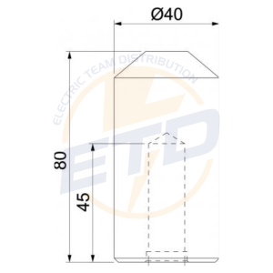 Cap de batere, pt electrod OMEX, 20mm, Obo