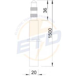 Electrod impamantare, standard, 1,5m, Obo, 219 20 st ft