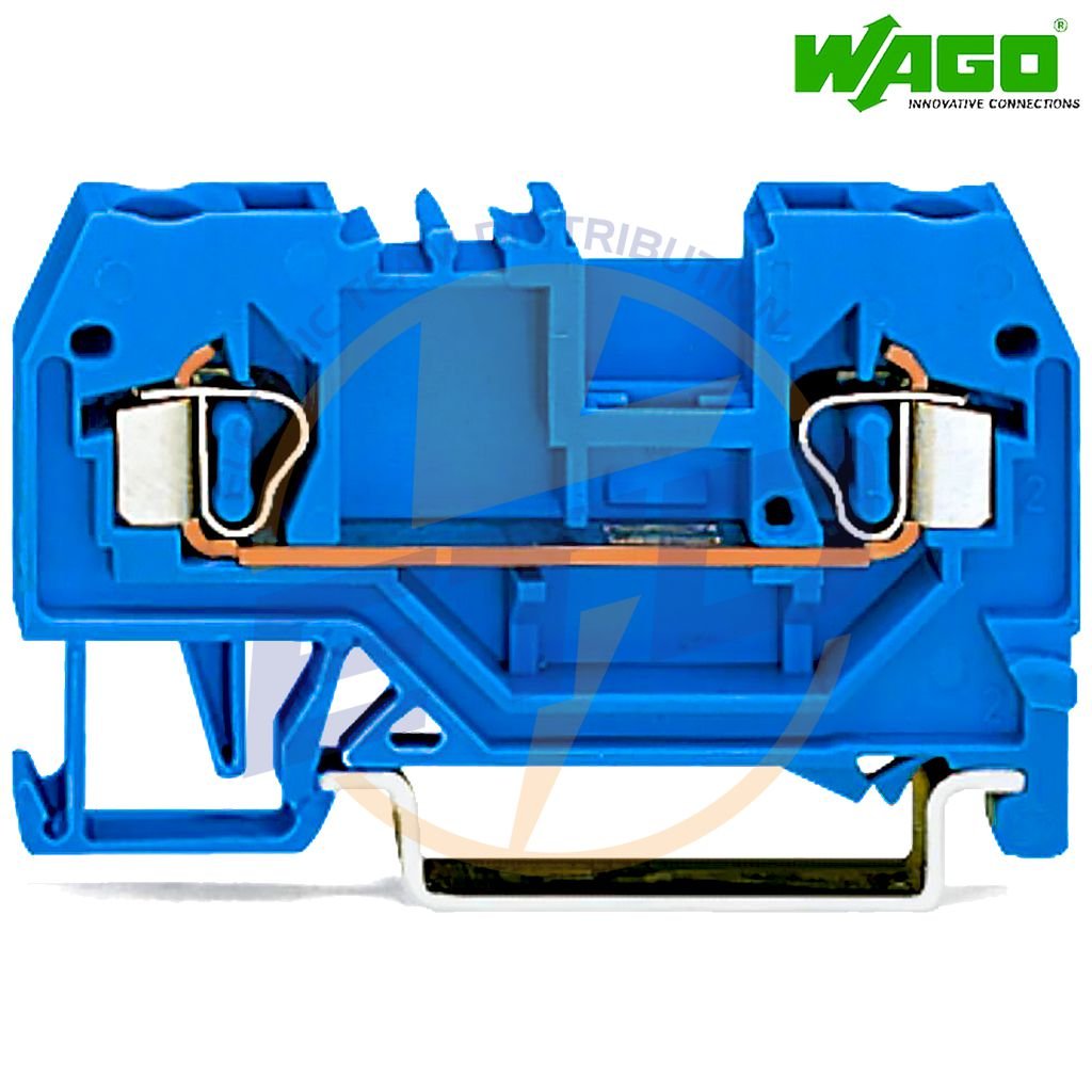 Clema sir de trecere cu 2 conductori 2,5 mmp WAGO 280-904 Albastra