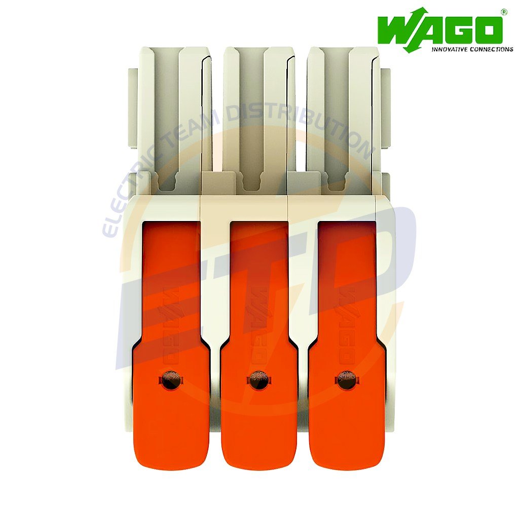 Conector cu 3 poli ordonati pentru conductor de 16 mmp WAGO 832-1103 Mama fara blocaj 4