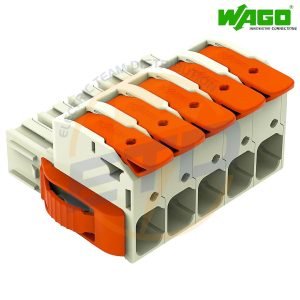Conector cu 5 poli ordonati pentru conductor 16 mmp WAGO 832-1105-037-000 Mama
