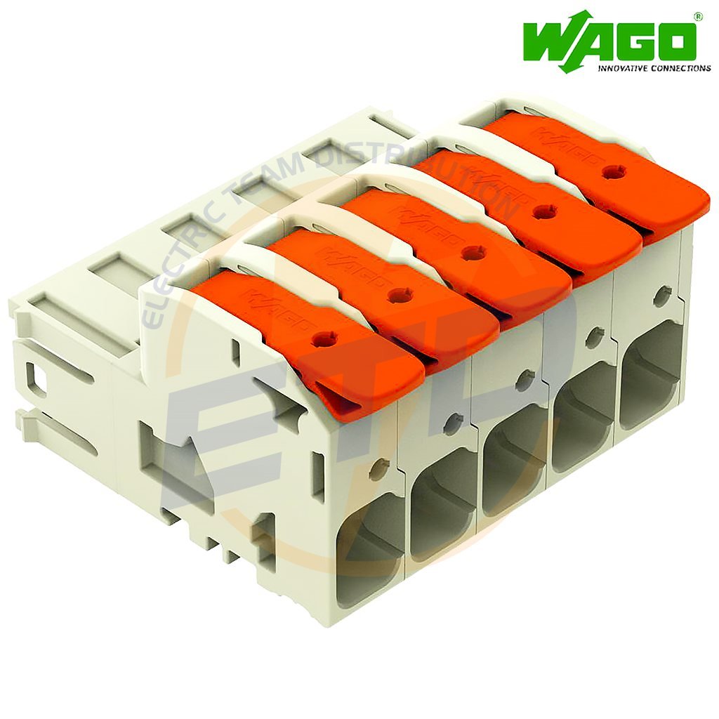 Conector cu 5 poli ordonati pentru conductor 16 mmp WAGO 832-1205 Tata